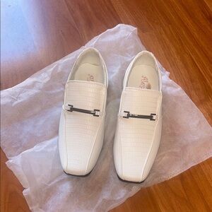 Elegant White Kids Dress Shoes
